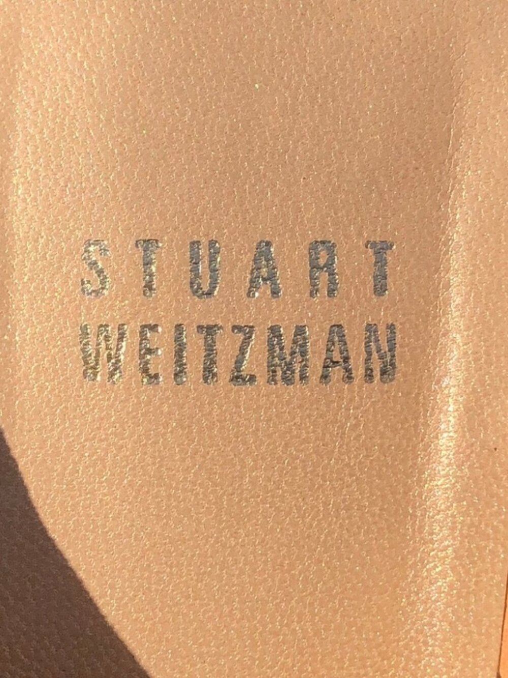 STUART WEITZMAN sz.9.5 Nude Leather, BNIB Platform Slides MULES Wedge Sandals - Picture 7 of 9